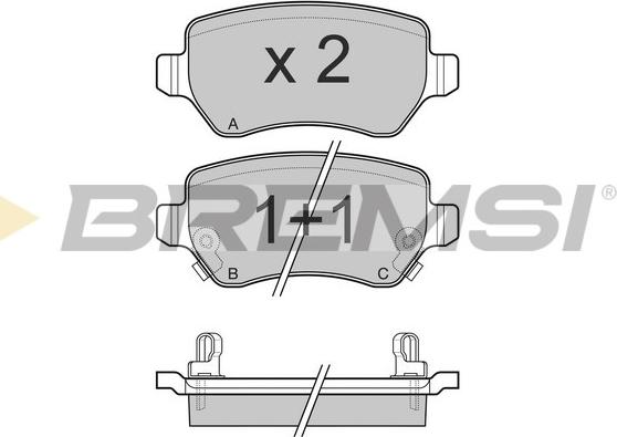 Bremsi BP3027 - Kit de plaquettes de frein, frein à disque cwaw.fr