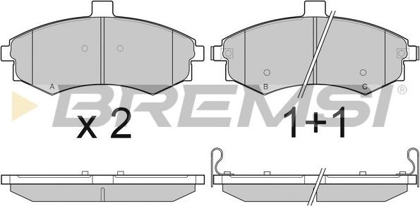 Bremsi BP3079 - Kit de plaquettes de frein, frein à disque cwaw.fr