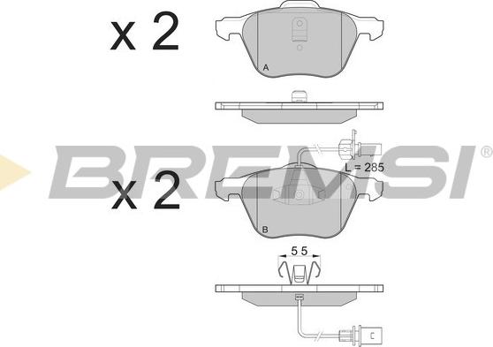 Bremsi BP3076 - Kit de plaquettes de frein, frein à disque cwaw.fr