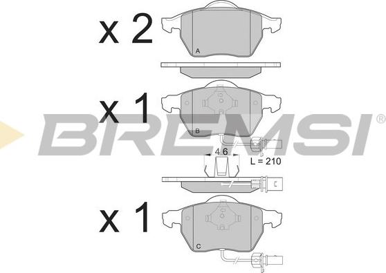 Bremsi BP3071 - Kit de plaquettes de frein, frein à disque cwaw.fr