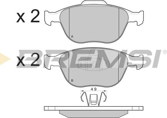 Bremsi BP3078 - Kit de plaquettes de frein, frein à disque cwaw.fr