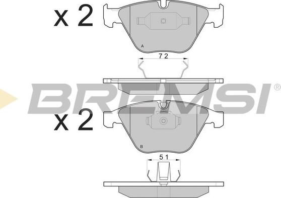 Bremsi BP3073 - Kit de plaquettes de frein, frein à disque cwaw.fr