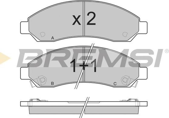 Bremsi BP3199 - Kit de plaquettes de frein, frein à disque cwaw.fr