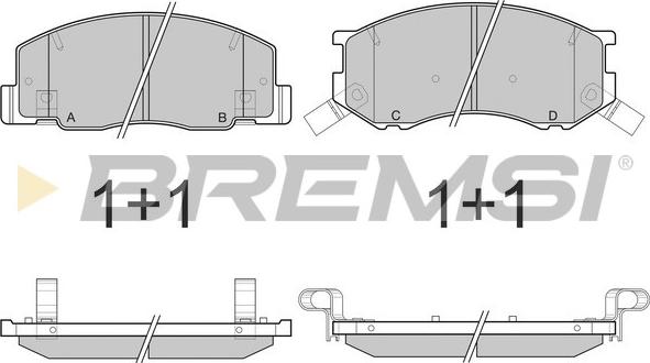 Bremsi BP3144 - Kit de plaquettes de frein, frein à disque cwaw.fr