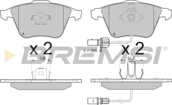 Bremsi BP3150 - Kit de plaquettes de frein, frein à disque cwaw.fr