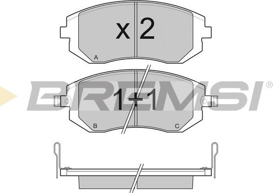 Bremsi BP3158 - Kit de plaquettes de frein, frein à disque cwaw.fr