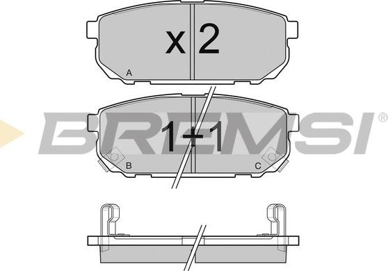 Bremsi BP3105 - Kit de plaquettes de frein, frein à disque cwaw.fr