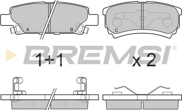 Bremsi BP3106 - Kit de plaquettes de frein, frein à disque cwaw.fr