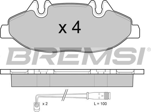 Bremsi BP3100 - Kit de plaquettes de frein, frein à disque cwaw.fr