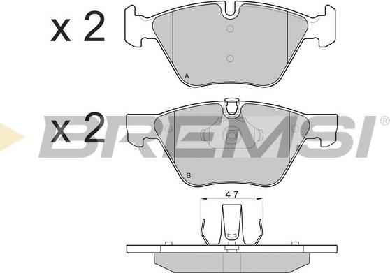 Bremsi BP3108 - Kit de plaquettes de frein, frein à disque cwaw.fr