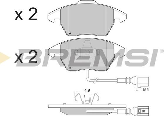 Bremsi BP3103 - Kit de plaquettes de frein, frein à disque cwaw.fr