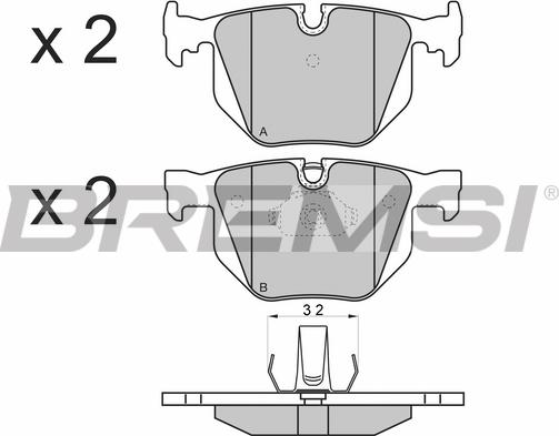 Bremsi BP3102 - Kit de plaquettes de frein, frein à disque cwaw.fr