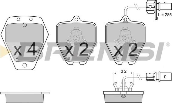 Bremsi BP3119 - Kit de plaquettes de frein, frein à disque cwaw.fr