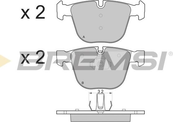 Bremsi BP3115 - Kit de plaquettes de frein, frein à disque cwaw.fr