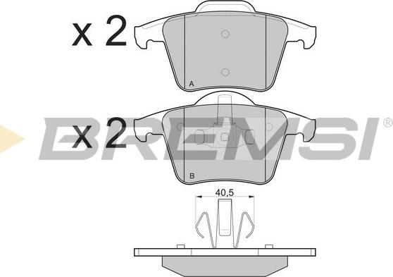 Bremsi BP3110 - Kit de plaquettes de frein, frein à disque cwaw.fr