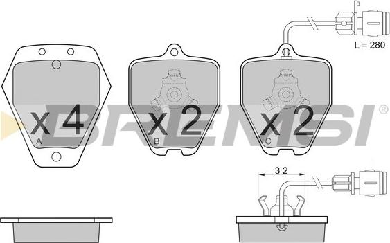 Bremsi BP3118 - Kit de plaquettes de frein, frein à disque cwaw.fr