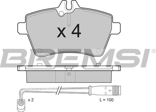 Bremsi BP3189 - Kit de plaquettes de frein, frein à disque cwaw.fr