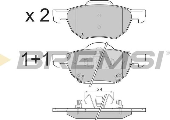 Bremsi BP3185 - Kit de plaquettes de frein, frein à disque cwaw.fr