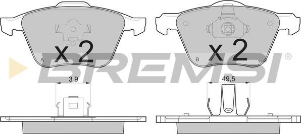 Bremsi BP3187 - Kit de plaquettes de frein, frein à disque cwaw.fr