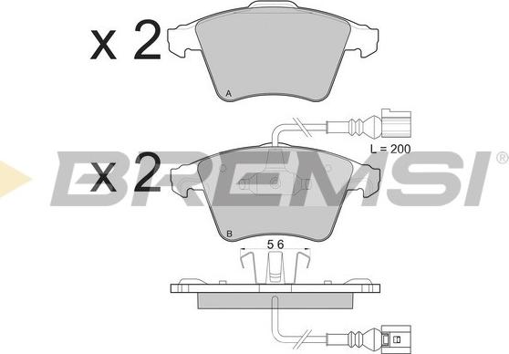 Bremsi BP3134 - Kit de plaquettes de frein, frein à disque cwaw.fr