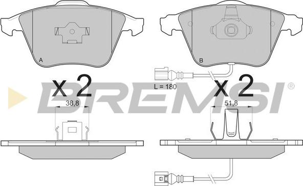 Bremsi BP3136 - Kit de plaquettes de frein, frein à disque cwaw.fr