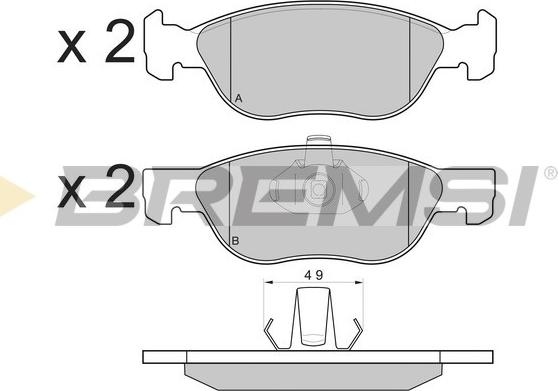 Bremsi BP3131 - Kit de plaquettes de frein, frein à disque cwaw.fr