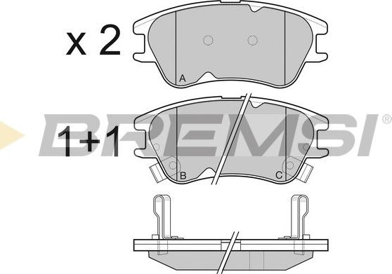 Bremsi BP3138 - Kit de plaquettes de frein, frein à disque cwaw.fr