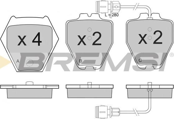 Bremsi BP3122 - Kit de plaquettes de frein, frein à disque cwaw.fr