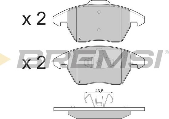 Bremsi BP3174 - Kit de plaquettes de frein, frein à disque cwaw.fr