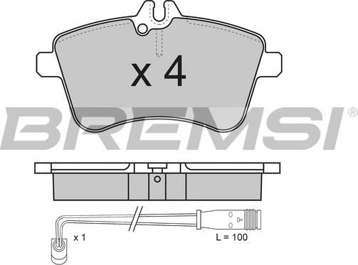 Bremsi BP3172 - Kit de plaquettes de frein, frein à disque cwaw.fr