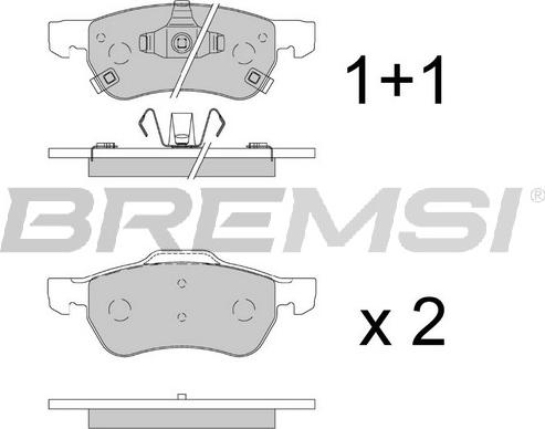 Bremsi BP3894 - Kit de plaquettes de frein, frein à disque cwaw.fr