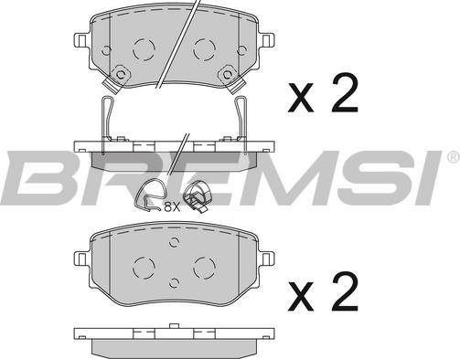 Bremsi BP3843 - Kit de plaquettes de frein, frein à disque cwaw.fr