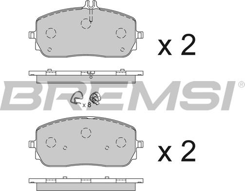 Bremsi BP3854 - Kit de plaquettes de frein, frein à disque cwaw.fr