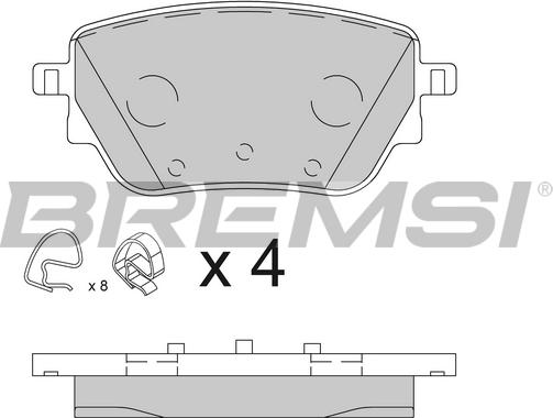 Bremsi BP3855 - Kit de plaquettes de frein, frein à disque cwaw.fr