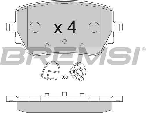 Bremsi BP3850 - Kit de plaquettes de frein, frein à disque cwaw.fr