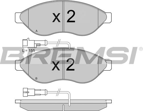 Bremsi BP3868 - Kit de plaquettes de frein, frein à disque cwaw.fr