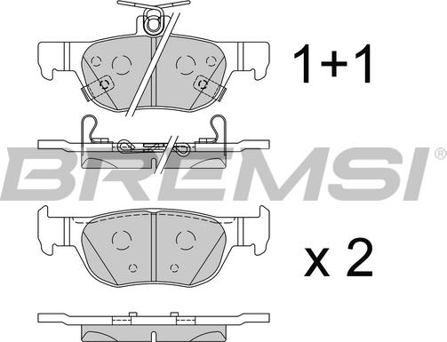 Bremsi BP3862 - Kit de plaquettes de frein, frein à disque cwaw.fr