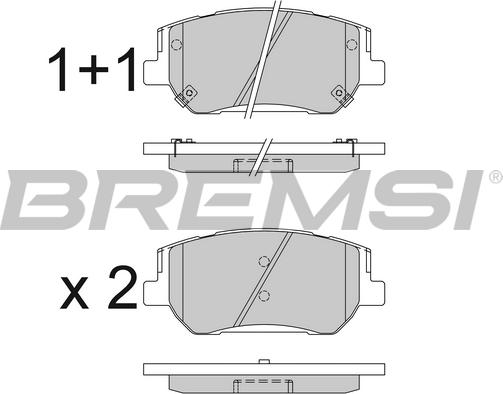 Bremsi BP3830 - Kit de plaquettes de frein, frein à disque cwaw.fr