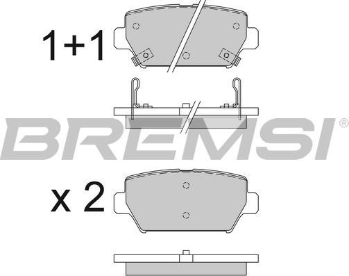 Bremsi BP3827 - Kit de plaquettes de frein, frein à disque cwaw.fr