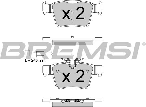 Bremsi BP3870 - Kit de plaquettes de frein, frein à disque cwaw.fr