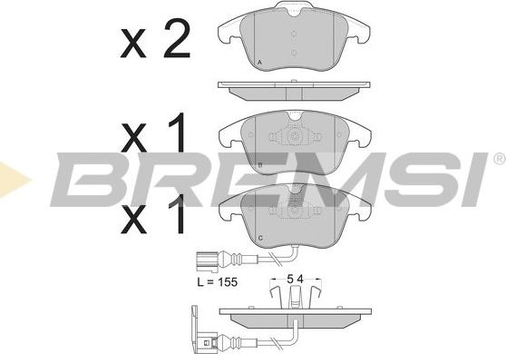 Bremsi BP3394 - Kit de plaquettes de frein, frein à disque cwaw.fr