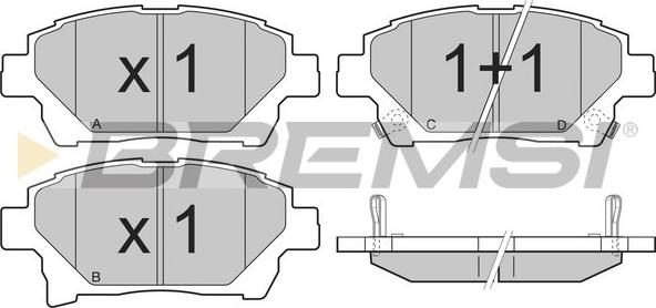 Bremsi BP3393 - Kit de plaquettes de frein, frein à disque cwaw.fr