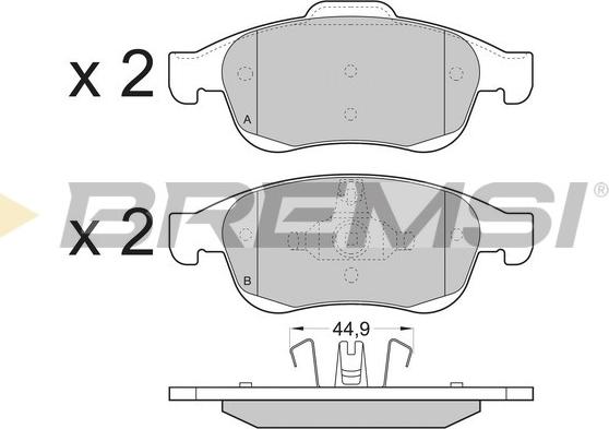 Bremsi BP3392 - Kit de plaquettes de frein, frein à disque cwaw.fr