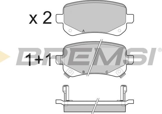 Bremsi BP3397 - Kit de plaquettes de frein, frein à disque cwaw.fr