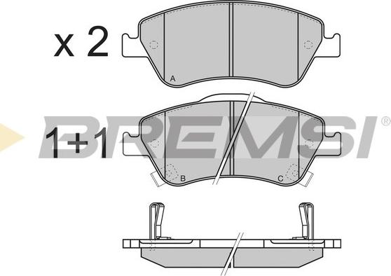 Bremsi BP3340 - Kit de plaquettes de frein, frein à disque cwaw.fr