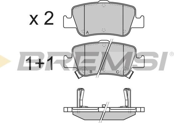 Bremsi BP3341 - Kit de plaquettes de frein, frein à disque cwaw.fr