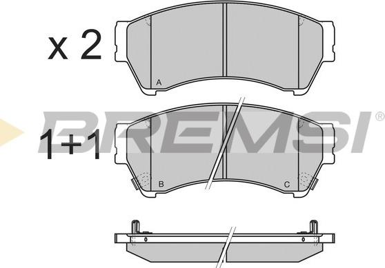 Bremsi BP3343 - Kit de plaquettes de frein, frein à disque cwaw.fr