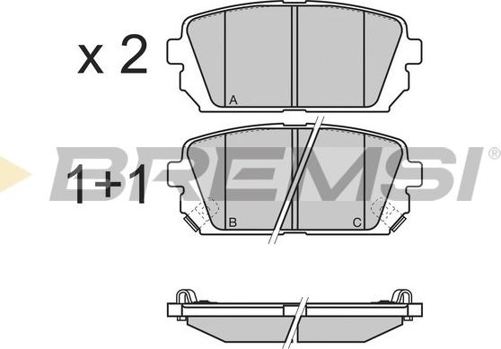 Bremsi BP3359 - Kit de plaquettes de frein, frein à disque cwaw.fr