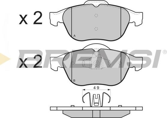 Bremsi BP3356 - Kit de plaquettes de frein, frein à disque cwaw.fr