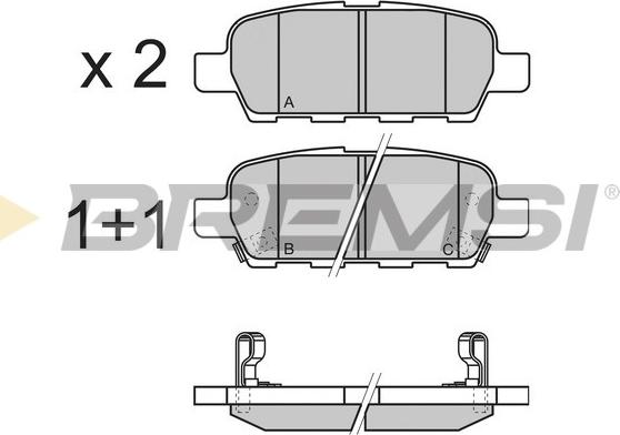 Bremsi BP3351 - Kit de plaquettes de frein, frein à disque cwaw.fr